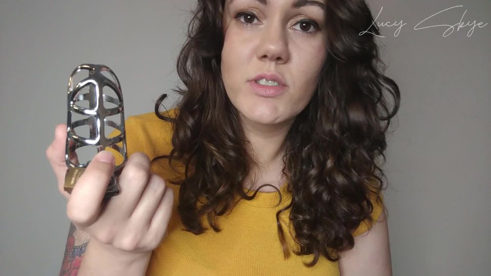 free adult clip 22 Lucy Skye – Sissy Training Permanent Chastity on pov latex femdom strapon