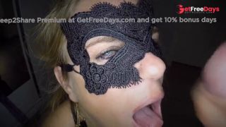 Throat fucking as she fucks herself with a big dildo in her ass and gives her an facial-8
