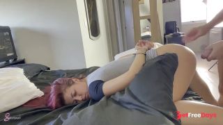 Submissive Stepsister Overflows with cum While Cuffed by Stepbro-0