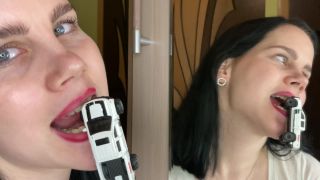 M@nyV1ds - AnnaManyVids - Giantess eats gummy bears and a toy 4K-9