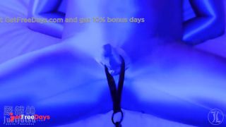 [GetFreeDays.com] In Full-Body Purple Tights Chained and Restrained Until Cumshot in the Penis Sheath Porn Film February 2023-6