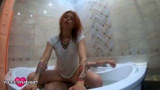 YummmyLicious redhead teen gets her t-shirt all wet and can't stop sucking-5