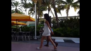 Candid vor tight white dress vpl ass-1