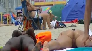 Nudist ebony and big tits nudist at beach Black!-6