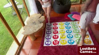 Brunette Girls Porn A Strip Twister game with Amelia and Lucas-2