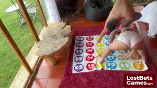 Brunette Girls Porn A Strip Twister game with Amelia and Lucas-3
