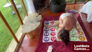 Brunette Girls Porn A Strip Twister game with Amelia and Lucas-4