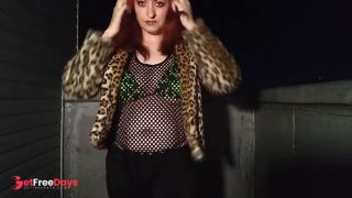 [GetFreeDays.com] Goth girl models on rooftop at night in bikini Porn Video April 2023-2