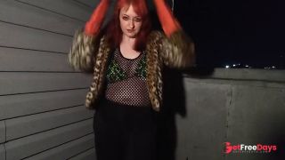 [GetFreeDays.com] Goth girl models on rooftop at night in bikini Porn Video April 2023-9