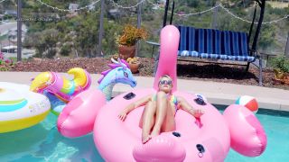 Custom Fetish - Madi B s Inflatable Sabotaged By Harley in the Pool - Fetish-0