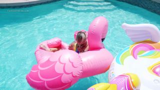 Custom Fetish - Madi B s Inflatable Sabotaged By Harley in the Pool - Fetish-6