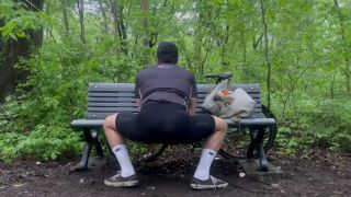Rocky Vallarta - Biker In Spandex Stretching At The Park-6