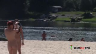 Raven haired teen nudist lays out in the hot  sun-8