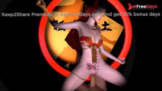 3D skinny Asian slut wearing sexy dress sitting on the big dick-9