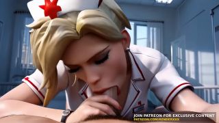 3DHGames - 3D Animation : Overwatch - Mercy Nurse Uniform Special Care In Hospital Uncensored Hentai-1