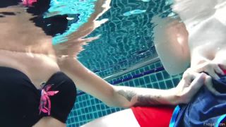 teen amateur public Sobestshow, Freya Stein - public handjob in the pool, under water , amateur on teen-3