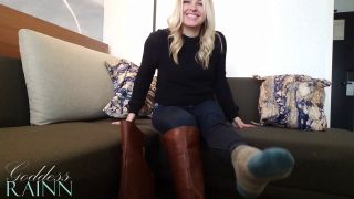 Goddess Rainn - Lick My Sweaty Leather Boot Feet Socks - Feet joi-1