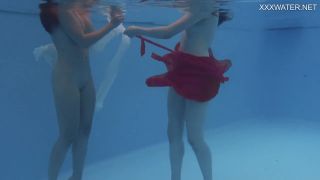 Lesbian Girls Girlfriends enjoy swimming naked together-5