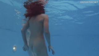 Lesbian Girls Girlfriends enjoy swimming naked together-9