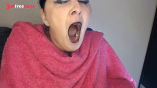 Anna Yawning Over and Over Big Wide Open Mouth Teary Eyed Tired-3