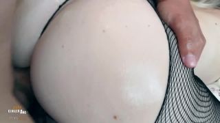 CutieGingerAna - POV Oiled Up Doggy in Fishnet till Creampie-7