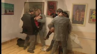 Mimi and Sandra Take on Four Horny Men in an Art Gallery-2