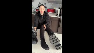 Nymph Nymph aka nymph_666 - 01-04-2025 OnlyFans Video - Goth E_Girl removes her combat boots from her sweaty nylon clad size 10 feet video hardcore-2