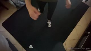 online clip 25 Beastcage Ballbusting - The guy checks his balls to see how strong they are on fetish porn barefoot crush fetish-9