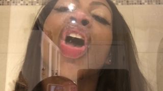 ASMR – Glass Kissing – Ass Worship – Wet Mouth Sounds – EbonyLovers Webcam!-6