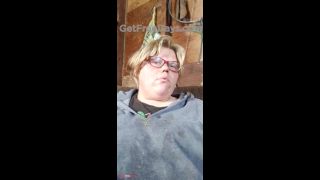 Smoker plays with boobs-2