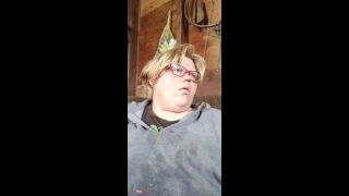 Smoker plays with boobs-4