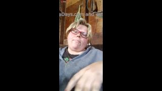 Smoker plays with boobs-7