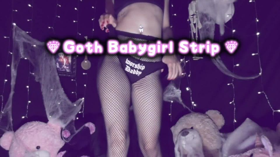 M@nyV1ds - Kiki Cali - Goth Babygirl Strip FREEBIE