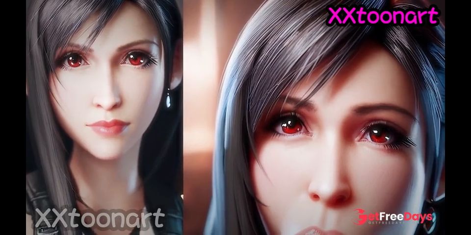 Tifa from Final Fantasy gives you a blowjob with her beautiful lips