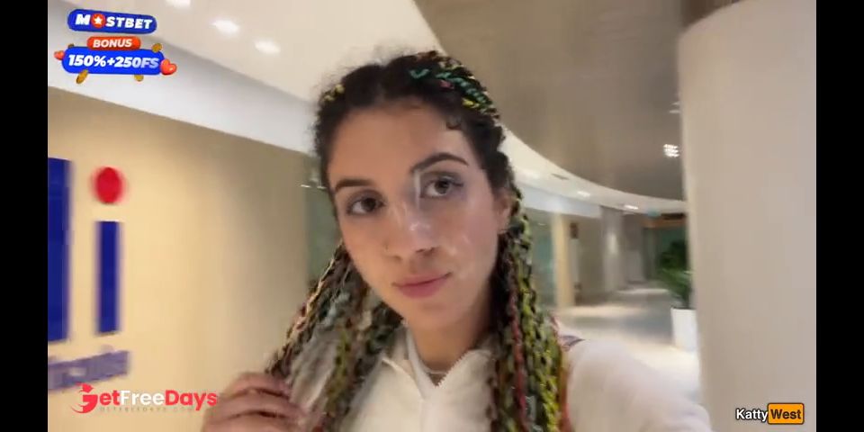 Blowjob in Public Toilet at a Shopping Mall - Public Cumwalk