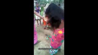 Indian women fights with boob  slip-7