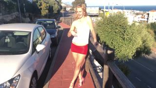 Ivy RosesRed Miniskirt Flashing In Public-5