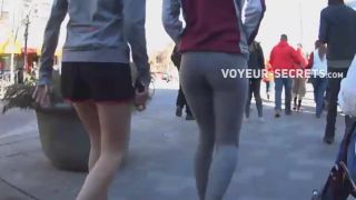 Clumsy teen girl got a hot ass in tights-0