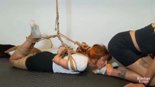 online video 3 Bondage Kitties - Strange girl hogtied girl and plays with her before robbing her - FullHD 1080p - femdom - lesbian girls lesbian feet fetish-8