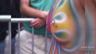 Hot Girls Getting Their Bare Tits Painted In Public On Duval Street Public-3