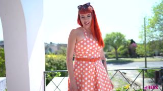 video 40 ana foxxx femdom UpSkirt Jerk – auburn fox flashing it all, upskirt on femdom porn-2