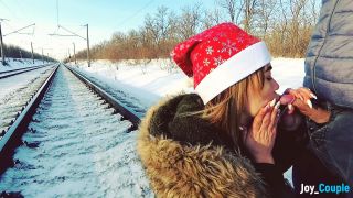 Nice Jane Brown Winter Outdoor Amateur Blowjob On The Railway Jane Bro ...-9