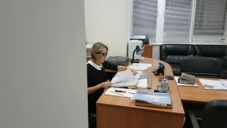 milf - Yasmi butt in Hot Teen Russian Secretary Sucks Big Dick of her Boss in Office and Swallow-0