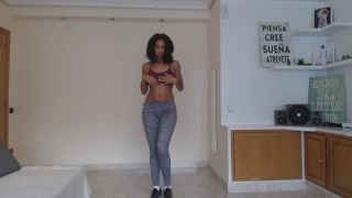 free video 24 silk fetish walking and taking gym clothes off, ebony on milf porn-2