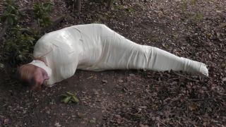 BedroomBondageMicrofoam MummyWrap Outdoors - Lorelei in Mummification Bondage-6