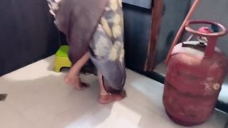Hot Big Ass Hot Big Ass wife and Husband have sex with fun in the kitchen at home . .-9