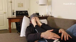 clip 8 Kylies Bare Footjob – Sole Shows, femdom foot slave on feet porn -2