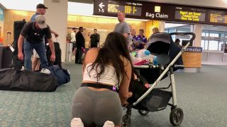 CandidCreeps Airport Legging See Thru Full-8