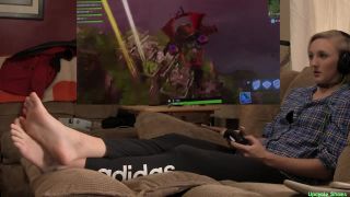 adult xxx clip 4 White girls feet , foot tease pov , gamer girl plays fortnite! barefoot joi, fetish play on solo female -3