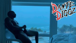 Dante Diggz - Morning BBC Alone Time During A Hurrricane On South Beach 1080P - Solo masturbation-9